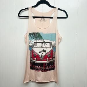Bear Dance Womens Pink Tank Small Lightweight Relaxed Beachy Coastal Nautical